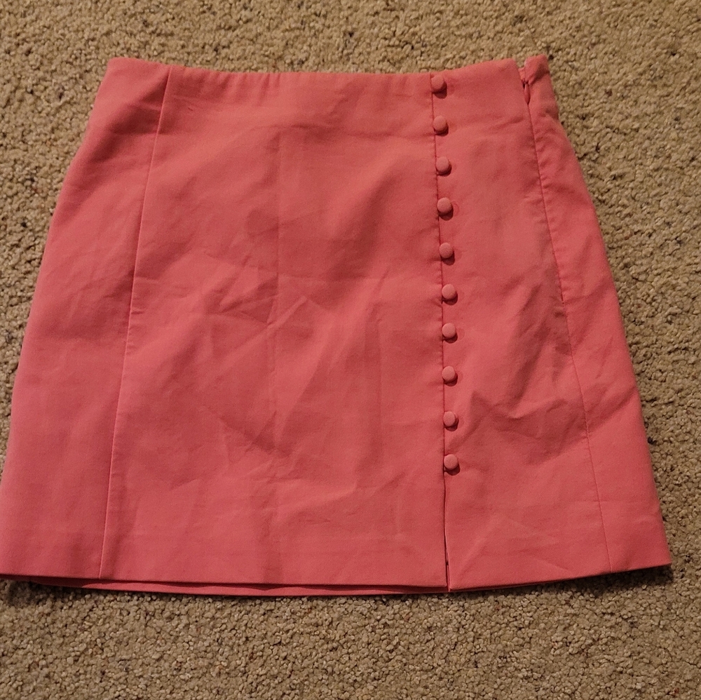 Zara  Pink Skirt with Button Detail
